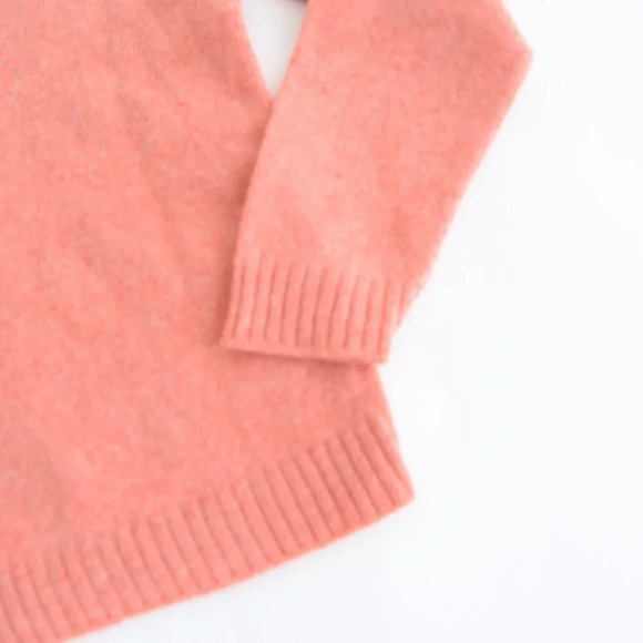 Handknit Handmade Coral Fair Isle Icelandic Fisherman  Knit Sweater - Picture 4 of 11